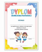 Opakowanie Dyplom A4 ukończenia przedszkola - różowy 10 szt