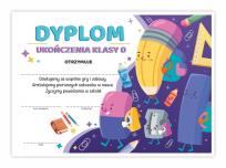 Opakowanie Dyplom A4 ukończenia zerówki Przybory 20szt