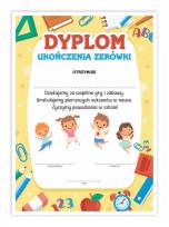 Opakowanie Dyplom A4 ukończenia zerówki Szkoła 10szt