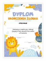 Opakowanie Dyplom A4 ukończenia żłobka - Lew 20szt