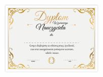 Opakowanie Dyplom A4 wzorowego nauczyciela - złoto 10szt