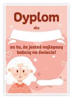 Opakowanie Dyplom A5 Dzień Babci certyfikat 10szt