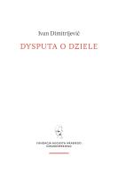 Okładka książki Dysputa o dziele