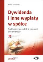 Okładka książki Dywidenda i inne wypłaty w spółce Praktyczny poradnik z wzorami dokumentów