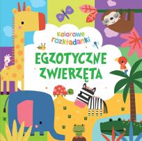 Okładka książki Egzotyczne zwierzęta. Kolorowe rozkładanki