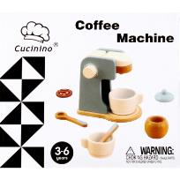 Opakowanie Ekspres do kawy drewniany + akcesoria