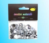 Opakowanie Elementy kryształkowe srebrne 4-12mm 25g