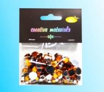 Opakowanie Elementy kryształkowe złoto-brązowe 4-12mm 25g