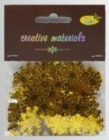 Opakowanie Elementy z folii śnieżynki złote 15g