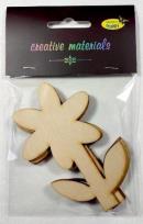 Opakowanie Elementy ze sklejki 3mm do ozdabiania kwiatek 3szt