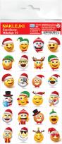 Opakowanie Emotikony Mikołaje 01 Naklejki 4 sztuki