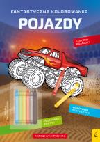 Okładka książki Fantastyczne kolorowanki z kredkami. Pojazdy