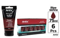 Opakowanie Farba akrylowa czerwona dachówka 75ml (6szt)