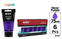 Opakowanie Farba akrylowa fluorescencyjna fiolet 75ml (6szt)