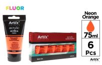 Opakowanie Farba akrylowa fluorescencyjna pomar. 75ml (6szt)