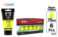 Opakowanie Farba akrylowa fluorescencyjna żółta 75ml (6szt)