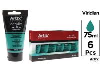 Opakowanie Farba akrylowa szmaragdowa 75ml (6szt)