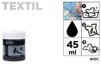 Opakowanie Farba do tkanin czarna 45ml (6szt)