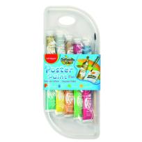 Opakowanie Farby plakatowe KEYROAD 10x10 ml 10 kolorów 6 metalicznych i 4 neonowych mix kolorów