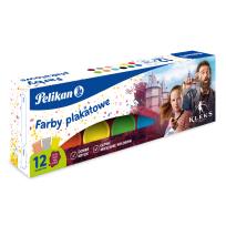 Opakowanie Farby plakatowe Kleks 20 ml 12 kolorów Pelikan