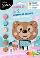 Opakowanie Figurka 3D malowanie po numerach Miś KIDEA