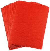 Opakowanie Filc A4 czerwony 2mm 10szt