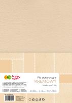 Opakowanie Filc dekoracyjny 20x30 cm 1,5 mm 5 ark. Kremowy Happy Color