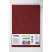 Opakowanie Filc dekoracyjny impregnowany 20x30 cm 5 arkuszy bordowy melanż Happy Color