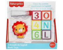 Opakowanie Fisher Price. Zabawki do kąpieli Literki Cyferki