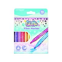 Opakowanie Flamastry KEYROAD 10 kolorów brokatowe