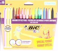 Opakowanie Flamastry Kids Couleur pastel 18 kolorów BIC