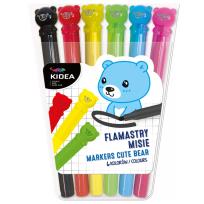 Opakowanie Flamastry misie 6 kolorów KIDEA