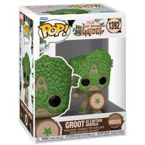 Opakowanie Funko Figurka POP Marvel: Groot jako Kapitan Amer.