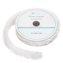 Opakowanie Futro na rolce Białe 2,5cm x 2m