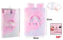 Opakowanie Futrzany notes A5 tęcza