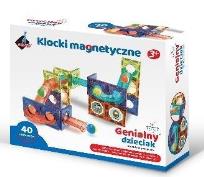 Okładka książki Genialny dzieciak. Klocki magnetyczne 40 el.