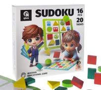 Opakowanie Gra drewniana Sudoku geometryczne 16el