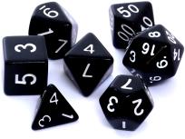 Opakowanie Gra komplet kości RPG matowe czarne