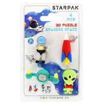 Opakowanie Gumka do mazania 3D puzzle 4 sztuki Space