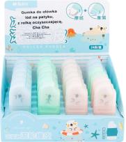 Opakowanie Gumka do ołówka lód na patyku z rolką oczyszczającą Cha Cha paczka 24 szt.