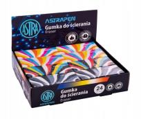 Opakowanie Gumka do ścierania Kolorowe Paski 24 sztuki