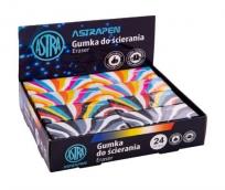 Opakowanie Gumka kolorowe paski (24szt) ASTRA