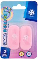 Opakowanie Gumka owalna pastelowa Astra blister 2 sztuk