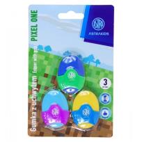 Opakowanie Gumka owalna z uchwytem Astrakids Pixel One 3 szt.