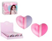Opakowanie Gumka z temperówką w kształcie serca BDGirls MIX