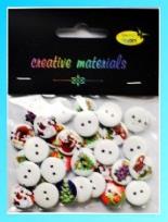 Opakowanie Guziki białe zimowe nadruk 15g