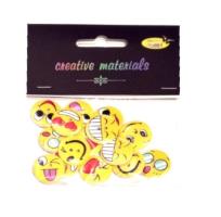 Opakowanie Guziki ozdobne Emoji 20mm 15szt