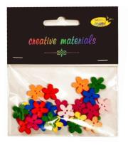Opakowanie Guziki ozdobne Kwiatki 15mm 30szt