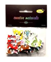 Opakowanie Guziki ozdobne Pieski 25mm 15szt