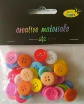 Opakowanie Guziki pastelowe kolorowe 15mm 12g ok.40szt